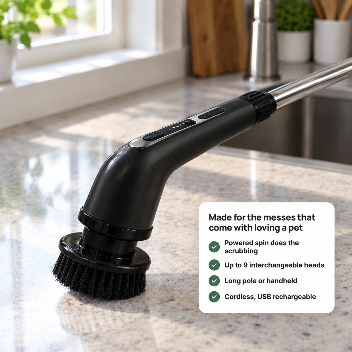 Celune 9-in-1 Electric Dual Scrubber (Black)