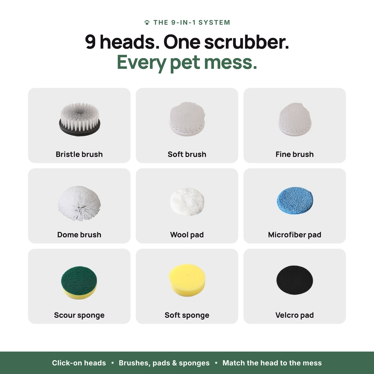 Célune 9-in-1 electric spin scrubber cleaning a pet mess on a hard floor